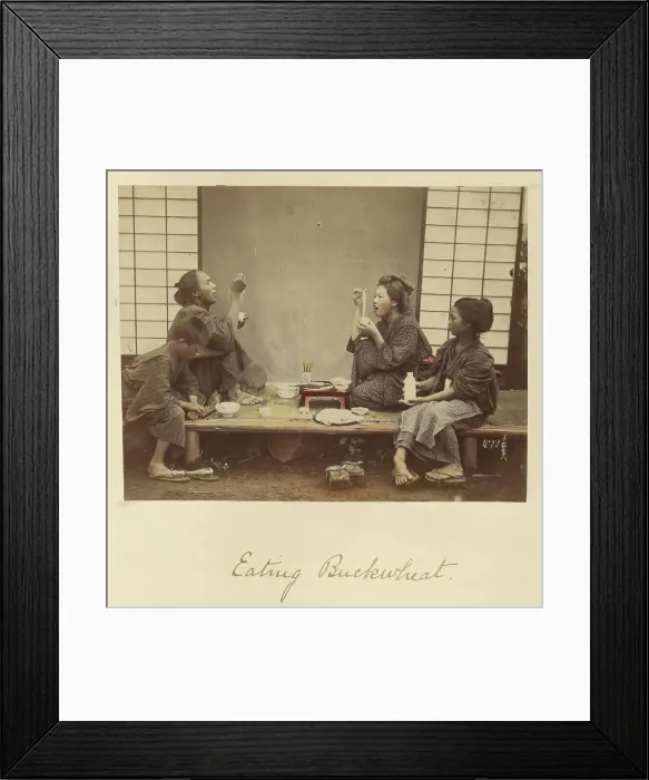 Framed Print : Eating Buckwheat, about 1873-1883. Creator: Shinichi Suzuki I Framed Print : Eating Buckwheat, about 1873-1883. Creator: Shinichi Suzuki I