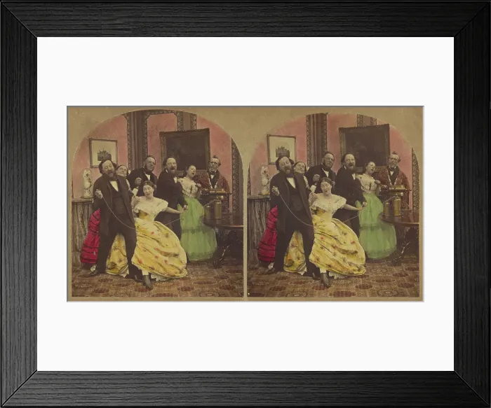 Framed Print : The Electric Shock, about 1865. Creator: London Stereoscopic & Photographic Co Framed Print : The Electric Shock, about 1865. Creator: London Stereoscopic & Photographic Co