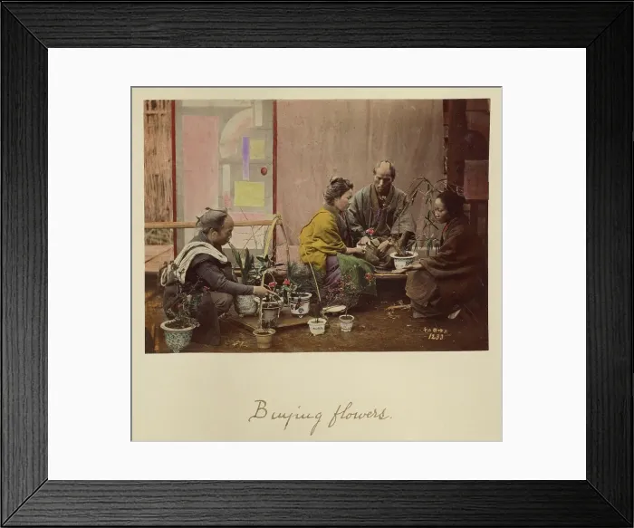 Framed Print : Buying Flowers, about 1873-1883. Creator: Shinichi Suzuki I Framed Print : Buying Flowers, about 1873-1883. Creator: Shinichi Suzuki I