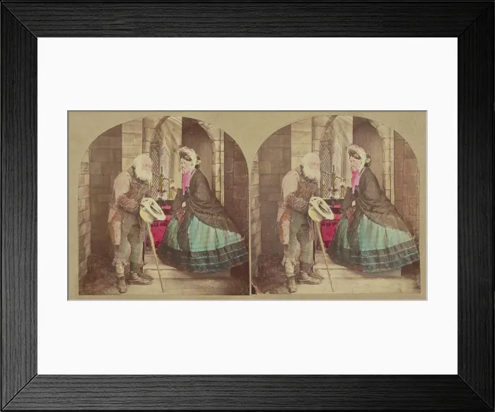 Framed Print : Charity. about 1860. Creator: Paul Emile Chappuis Framed Print : Charity. about 1860. Creator: Paul Emile Chappuis
