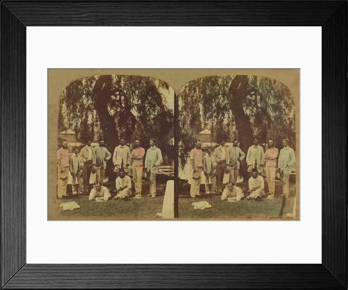 Framed Print : British racing crew?, about 1865. Creator: Unknown Framed Print : British racing crew?, about 1865. Creator: Unknown