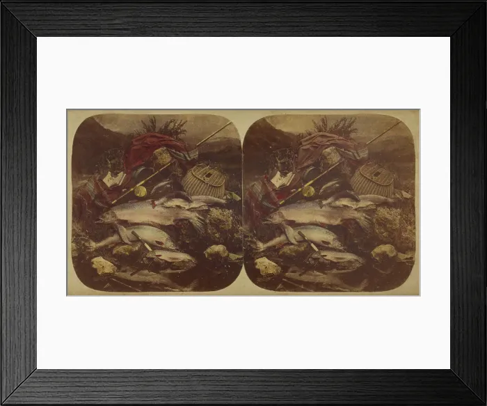 Framed Print : The Rod. A Scene in the Highlands. about 1865. Creator: Unknown Framed Print : The Rod. A Scene in the Highlands. about 1865. Creator: Unknown
