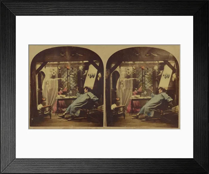 Framed Print : A Ghost, about 1865. Creator: London Stereoscopic & Photographic Co