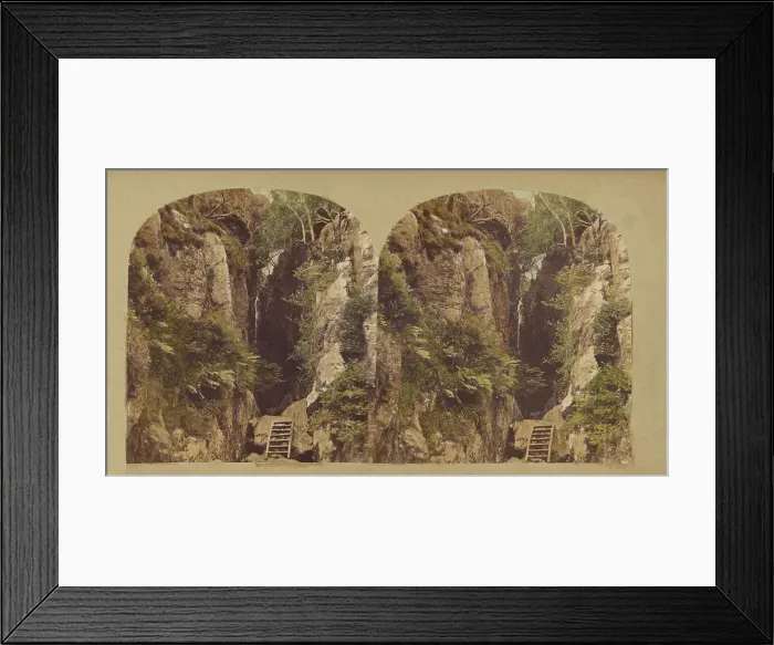 Framed Print : Dungeon Gill Force, Westmoreland. about 1860. Creator: Unknown Framed Print : Dungeon Gill Force, Westmoreland. about 1860. Creator: Unknown