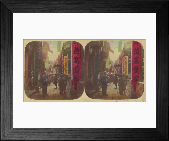 Framed Print : Canton - Silk Street, 1858-1859. Creators: Pierre Joseph Rossier, Negretti and Zambra Framed Print : Canton - Silk Street, 1858-1859. Creators: Pierre Joseph Rossier, Negretti and Zambra