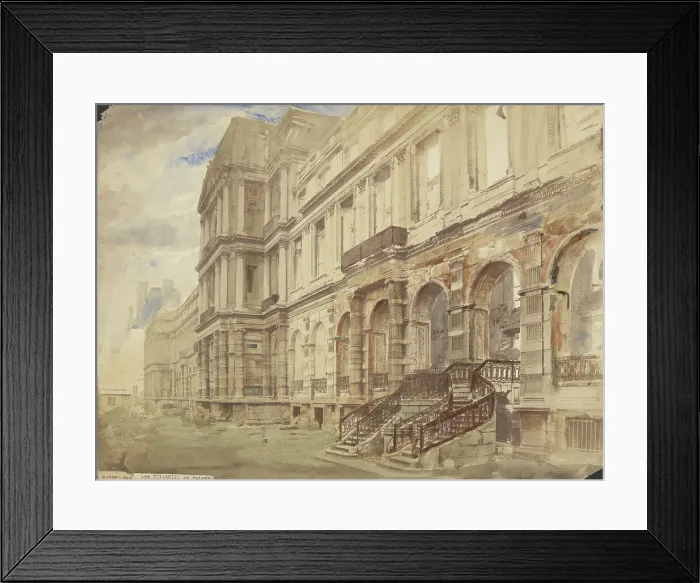 Framed Print : Tuileries Palace in ruins, 1871-1883. Creator: Unknown Framed Print : Tuileries Palace in ruins, 1871-1883. Creator: Unknown