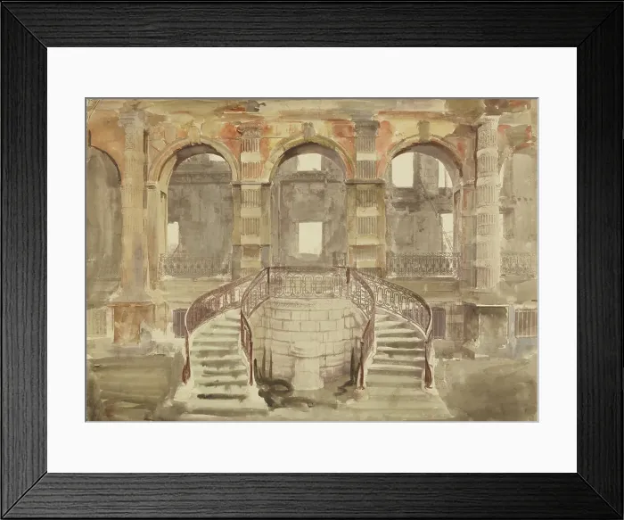 Framed Print : Ruins of Tuileries Palace, 1871-1883. Creator: Unknown Framed Print : Ruins of Tuileries Palace, 1871-1883. Creator: Unknown