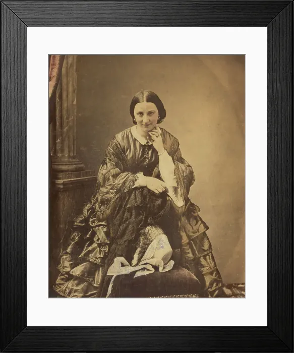 Framed Print : Portrait of a woman, about 1860-1870. Creator: Unknown Framed Print : Portrait of a woman, about 1860-1870. Creator: Unknown