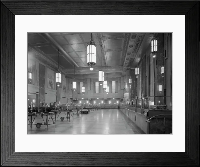 Framed Print : Dollar Savings Bank, Grand Concourse, New York, 1946. Creator: Gottscho-Schleisner, Inc Framed Print : Dollar Savings Bank, Grand Concourse, New York, 1946. Creator: Gottscho-Schleisner, Inc