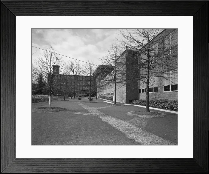 Framed Print : Becton Dickinson & Co. Rutherford, New Jersey, 1954. Creator: Gottscho-Schleisner, Inc Framed Print : Becton Dickinson & Co. Rutherford, New Jersey, 1954. Creator: Gottscho-Schleisner, Inc