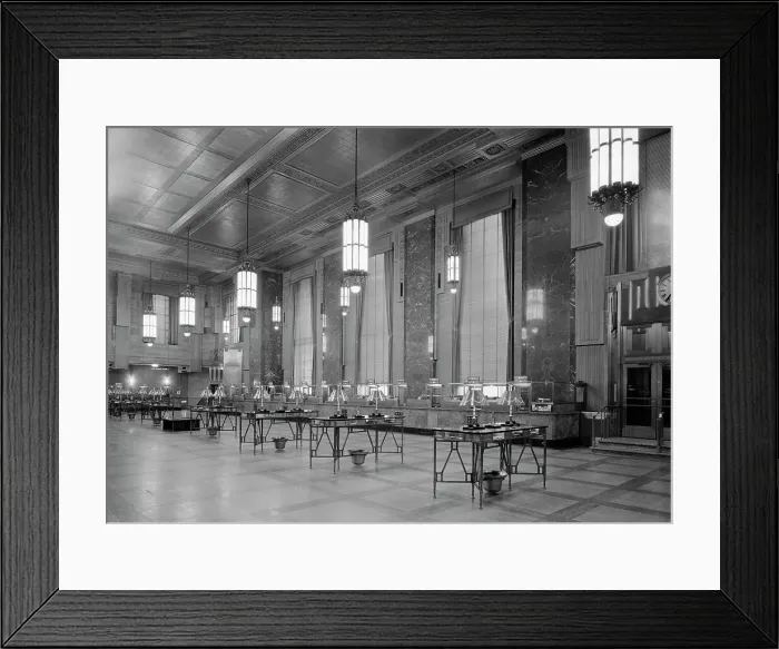 Framed Print : Dollar Savings Bank, Grand Concourse, New York, 1946. Creator: Gottscho-Schleisner, Inc Framed Print : Dollar Savings Bank, Grand Concourse, New York, 1946. Creator: Gottscho-Schleisner, Inc
