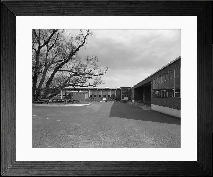 Framed Print : Becton Dickinson & Co. Rutherford, New Jersey, 1954. Creator: Gottscho-Schleisner, Inc Framed Print : Becton Dickinson & Co. Rutherford, New Jersey, 1954. Creator: Gottscho-Schleisner, Inc
