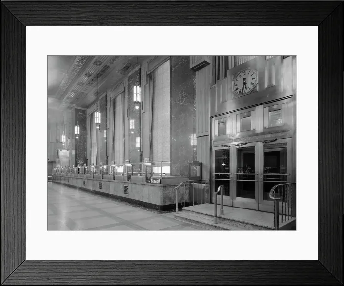 Framed Print : Dollar Savings Bank, Grand Concourse, New York, 1946. Creator: Gottscho-Schleisner, Inc Framed Print : Dollar Savings Bank, Grand Concourse, New York, 1946. Creator: Gottscho-Schleisner, Inc