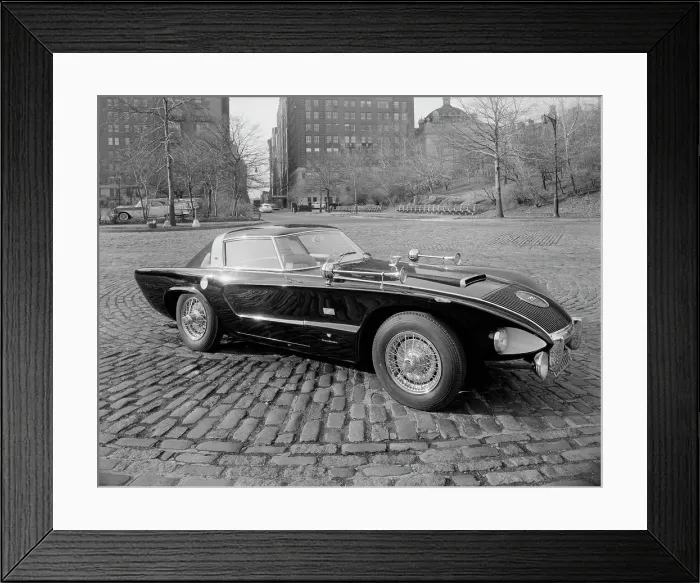 Framed Print : Raymond Loewy's Jaguar car, 1956. Creator: Gottscho-Schleisner, Inc Framed Print : Raymond Loewy's Jaguar car, 1956. Creator: Gottscho-Schleisner, Inc