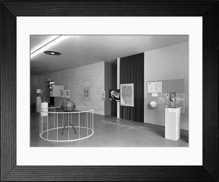 Framed Print : Airways to Peace exhibition, Museum of Modern Art, 11 W. 53rd St. New York City, 1943. Creator: Gottscho-Schleisner, Inc Framed Print : Airways to Peace exhibition, Museum of Modern Art, 11 W. 53rd St. New York City, 1943. Creator: Gottscho-Schleisner, Inc