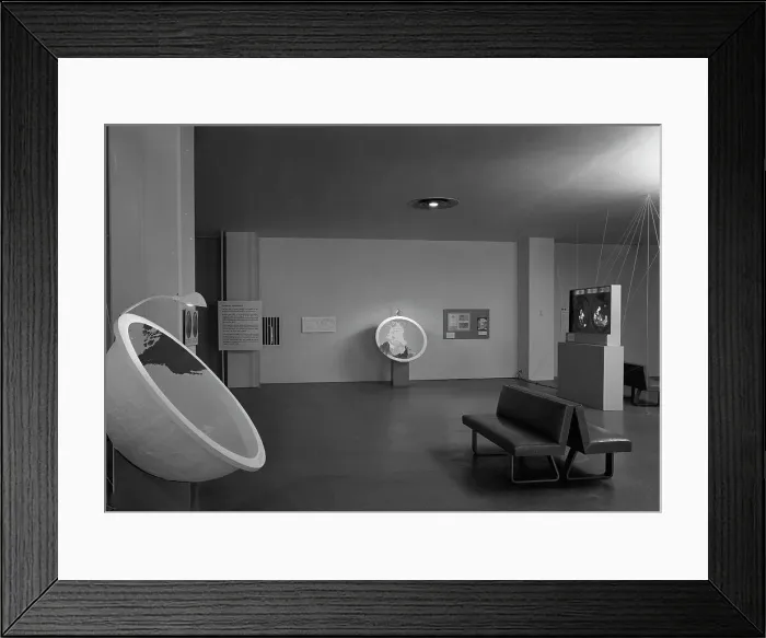 Framed Print : Airways to Peace exhibition, Museum of Modern Art, 11 W. 53rd St. New York City, 1943. Creator: Gottscho-Schleisner, Inc Framed Print : Airways to Peace exhibition, Museum of Modern Art, 11 W. 53rd St. New York City, 1943. Creator: Gottscho-Schleisner, Inc