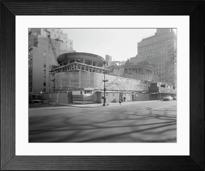 Framed Print : Guggenheim Museum, 88th St. & 5th Ave. New York City, 1957. Creator: Gottscho-Schleisner, Inc Framed Print : Guggenheim Museum, 88th St. & 5th Ave. New York City, 1957. Creator: Gottscho-Schleisner, Inc