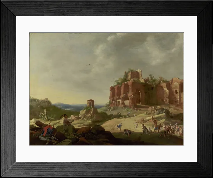 Framed Print : The Stoning of Saint Stephen, 1632. Creator: Bartholomeus Breenbergh Framed Print : The Stoning of Saint Stephen, 1632. Creator: Bartholomeus Breenbergh