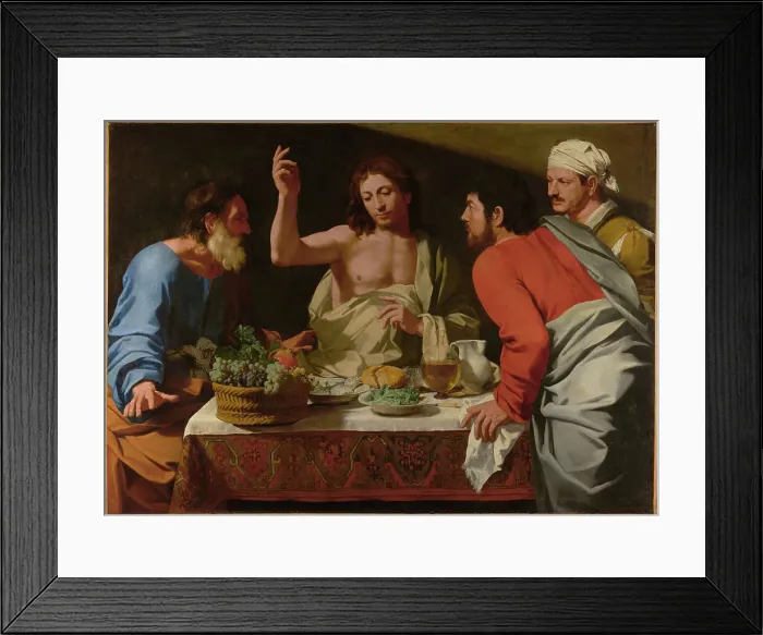 Framed Print : The Supper at Emmaus, about 1615-1625. Creator: Bartolomeo Cavarozzi Framed Print : The Supper at Emmaus, about 1615-1625. Creator: Bartolomeo Cavarozzi