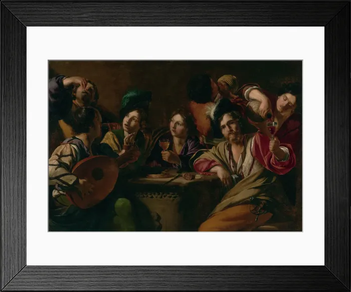 Framed Print : A Drinking and Musical Party, about 1615-1620. Creator: Bartolomeo Manfredi Framed Print : A Drinking and Musical Party, about 1615-1620. Creator: Bartolomeo Manfredi