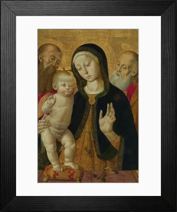 Framed Print : Madonna and Child with Two Hermit Saints, early 1480s. Creator: Bernardino Fungai Framed Print : Madonna and Child with Two Hermit Saints, early 1480s. Creator: Bernardino Fungai