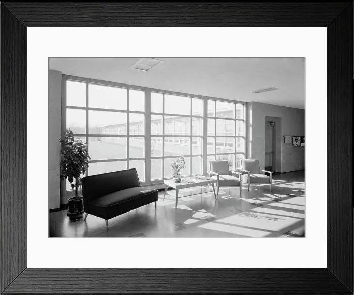 Framed Print : Greenville School, town of Greenburgh, New York, 1953. Creator: Gottscho-Schleisner, Inc Framed Print : Greenville School, town of Greenburgh, New York, 1953. Creator: Gottscho-Schleisner, Inc
