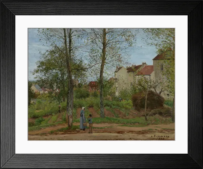 Framed Print : Landscape at Louveciennes (Autumn), 1870. Creator: Camille Pissarro Framed Print : Landscape at Louveciennes (Autumn), 1870. Creator: Camille Pissarro