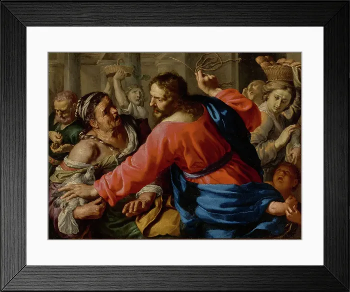 Framed Print : Christ Cleansing the Temple, about 1655. Creator: Bernardino Mei Framed Print : Christ Cleansing the Temple, about 1655. Creator: Bernardino Mei