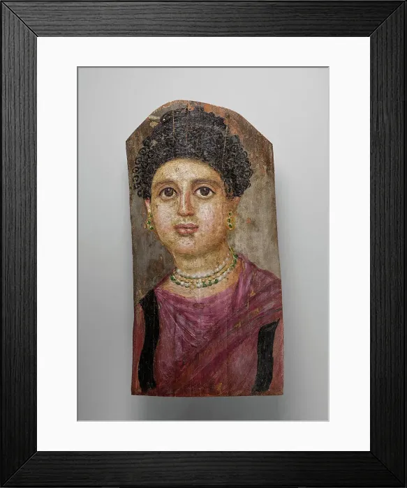 Framed Print : Mummy Portrait, A.D. 75-100. Creator: Malibu Painter