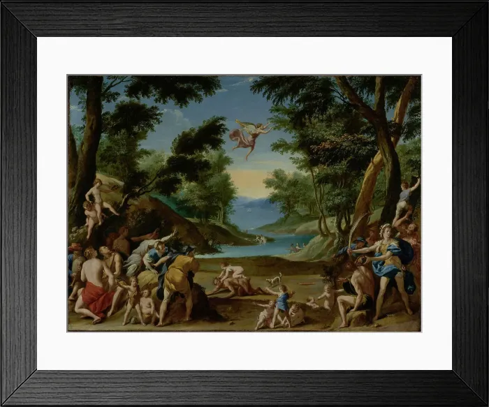 Framed Print : Cupid and Pan, about 1600. Creator: Federico Zuccaro Framed Print : Cupid and Pan, about 1600. Creator: Federico Zuccaro
