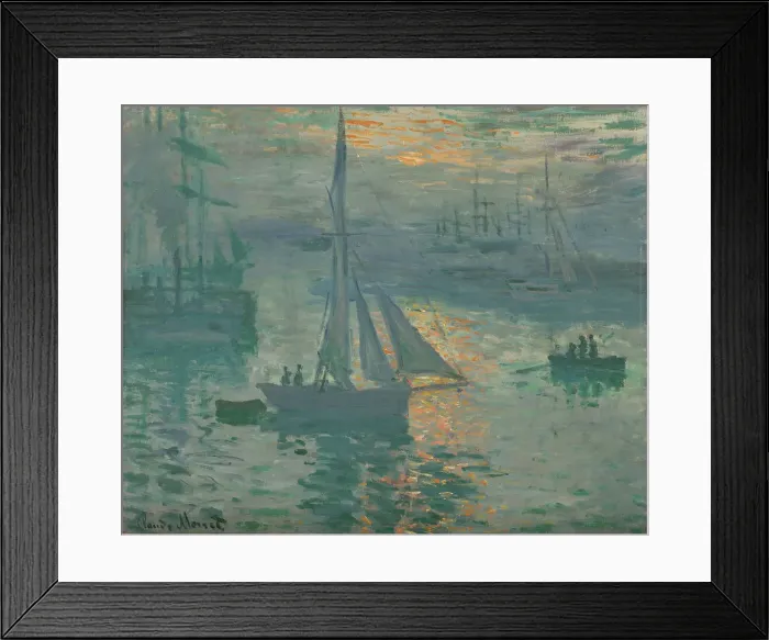 Framed Print : Sunrise (Marine), 1872 or 1873. Creator: Claude Monet Framed Print : Sunrise (Marine), 1872 or 1873. Creator: Claude Monet