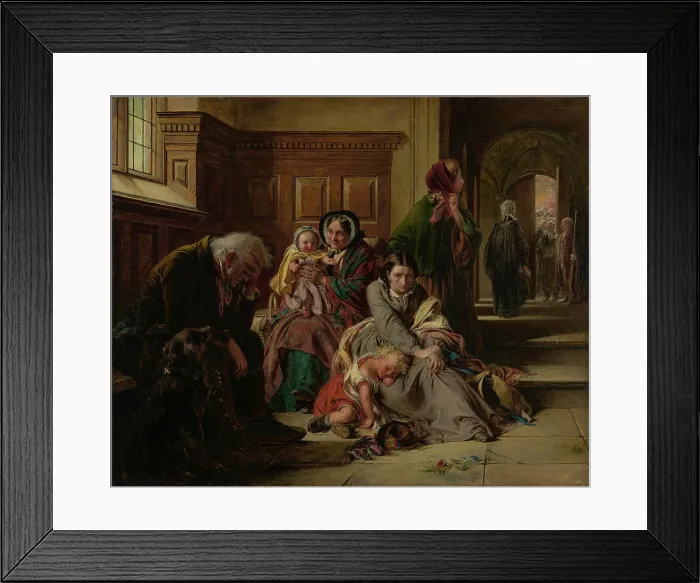 Framed Print : Waiting for the Verdict, 1859. Creator: Abraham Solomon Framed Print : Waiting for the Verdict, 1859. Creator: Abraham Solomon