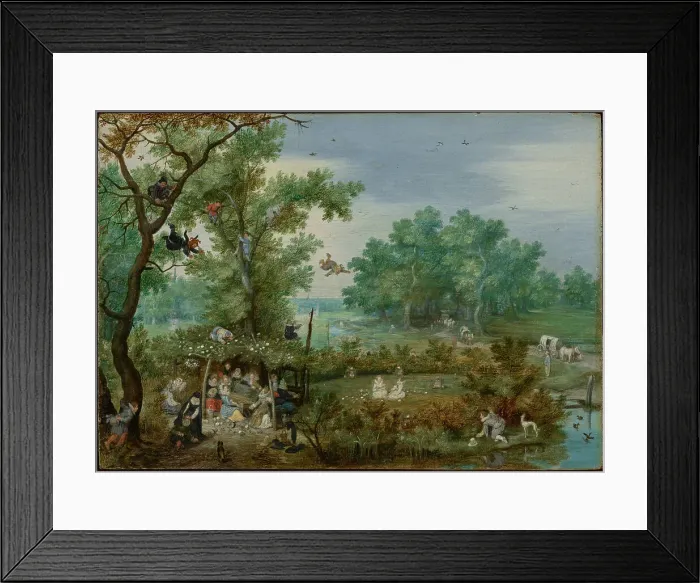 Framed Print : Merry Company in an Arbour, 1615. Creator: Adriaen van de Venne Framed Print : Merry Company in an Arbour, 1615. Creator: Adriaen van de Venne