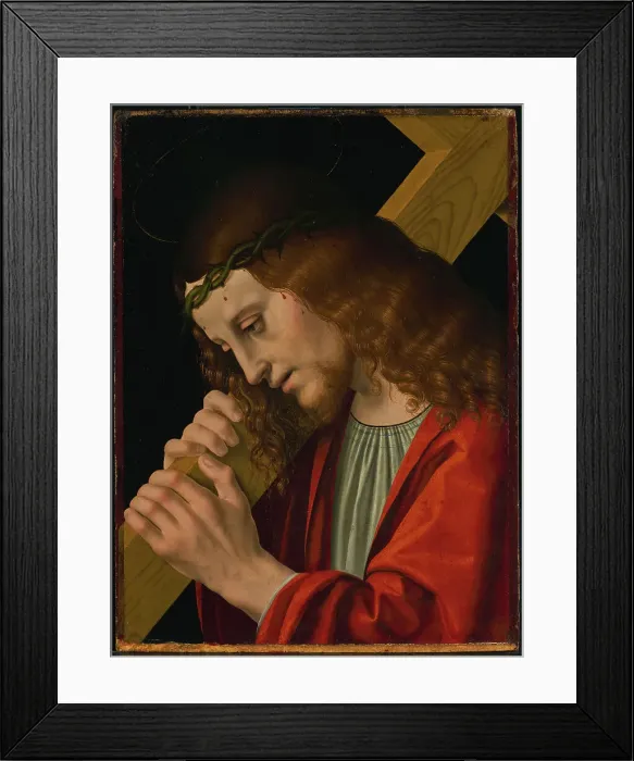 Framed Print : Christ Carrying the Cross, about 1495-1500. Creator: Marco d'Oggiono Framed Print : Christ Carrying the Cross, about 1495-1500. Creator: Marco d'Oggiono
