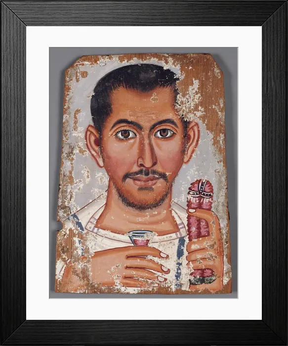 Framed Print : Mummy Portrait of a Bearded Man, A.D. 220-250. Creator: Brooklyn Painter Framed Print : Mummy Portrait of a Bearded Man, A.D. 220-250. Creator: Brooklyn Painter