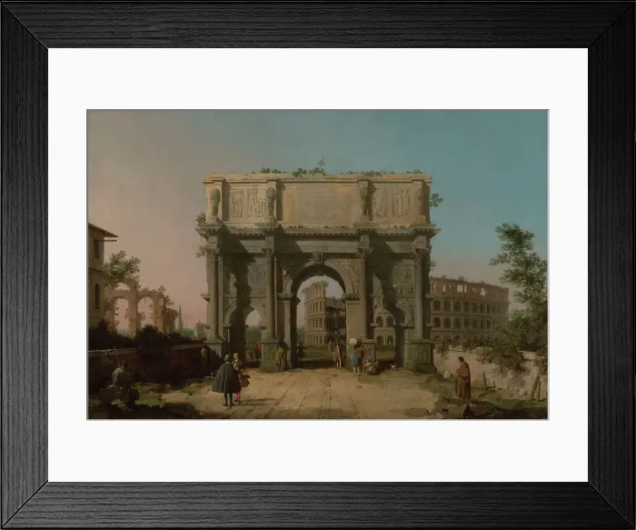 Framed Print : View of the Arch of Constantine with the Colosseum, 1742-1745. Creator: Canaletto Framed Print : View of the Arch of Constantine with the Colosseum, 1742-1745. Creator: Canaletto