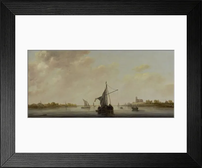 Framed Print : A View of the Maas at Dordrecht, about 1645-1646. Creator: Aelbert Cuyp