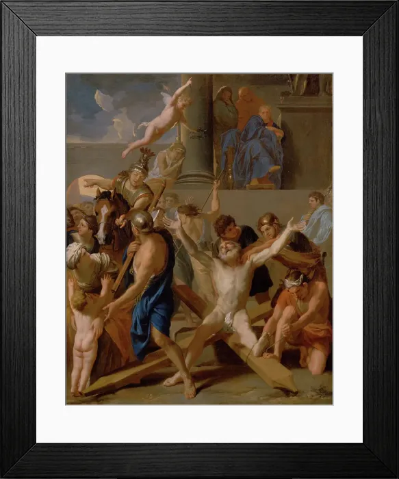 Framed Print : The Martyrdom of Saint Andrew, 1646-1647. Creator: Charles le Brun Framed Print : The Martyrdom of Saint Andrew, 1646-1647. Creator: Charles le Brun