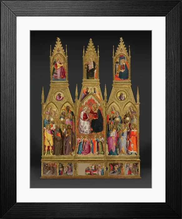 Framed Print : Polyptych with Coronation of the Virgin and Saints, about 1390s. Creator: Cenni di Francesco di Ser Cenni Framed Print : Polyptych with Coronation of the Virgin and Saints, about 1390s. Creator: Cenni di Francesco di Ser Cenni