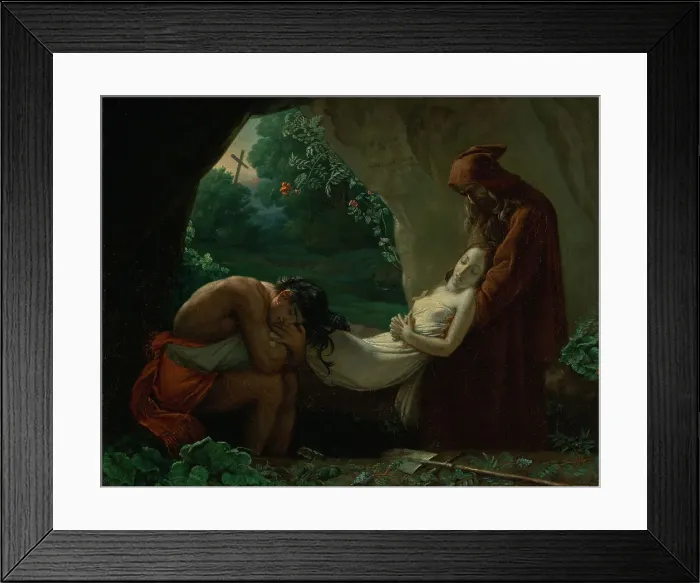 Framed Print : Burial of Atala, after 1808. Creator: Unknown Framed Print : Burial of Atala, after 1808. Creator: Unknown