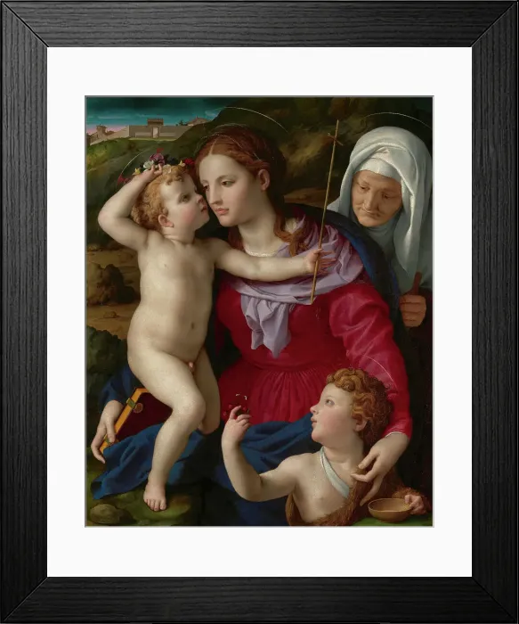 Framed Print : Virgin and Child with Saint Elizabeth and Saint John the Baptist, about 1540-1545. Creator: Agnolo Bronzino Framed Print : Virgin and Child with Saint Elizabeth and Saint John the Baptist, about 1540-1545. Creator: Agnolo Bronzino