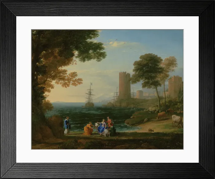 Framed Print : Coast View with the Abduction of Europa, (1645?). Creator: Claude Lorrain Framed Print : Coast View with the Abduction of Europa, (1645?). Creator: Claude Lorrain