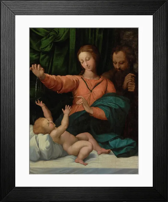 Framed Print : The Holy Family (The Madonna del Velo; Madonna di Loreto), mid-16th century. Creator: Unknown Framed Print : The Holy Family (The Madonna del Velo; Madonna di Loreto), mid-16th century. Creator: Unknown