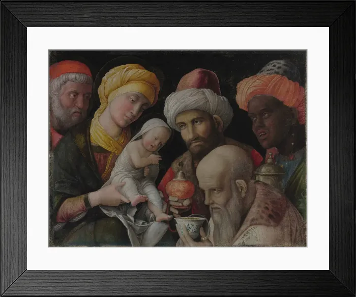 Framed Print : Adoration of the Magi, about 1495-1505. Creator: Andrea Mantegna Framed Print : Adoration of the Magi, about 1495-1505. Creator: Andrea Mantegna