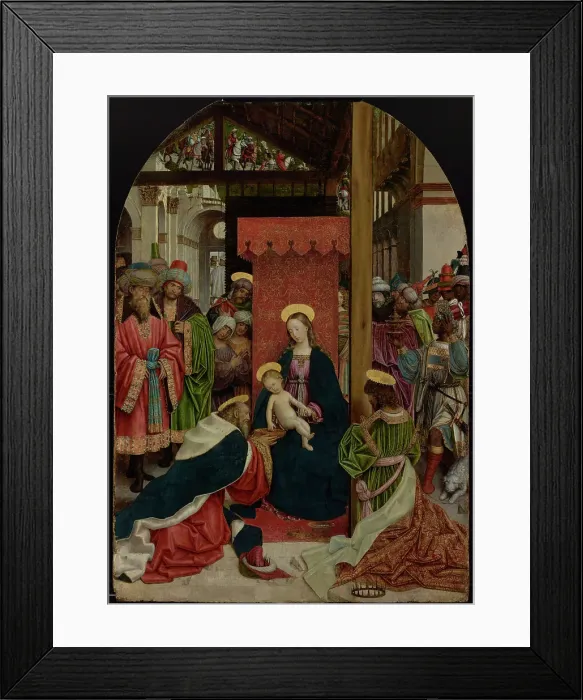 Framed Print : Adoration of the Magi, about 1520. Creator: Defendente Ferrari Framed Print : Adoration of the Magi, about 1520. Creator: Defendente Ferrari