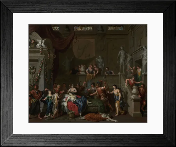 Framed Print : The Death of Cleopatra, about 1700-1710. Creator: Gerard Hoet Framed Print : The Death of Cleopatra, about 1700-1710. Creator: Gerard Hoet