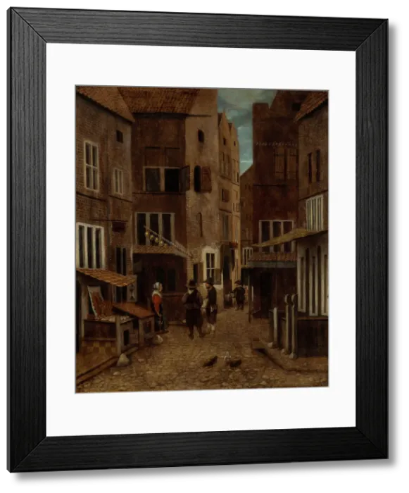 Framed Print : Street Scene, about 1654-1662. Creator: Jacobus Vrel Framed Print : Street Scene, about 1654-1662. Creator: Jacobus Vrel