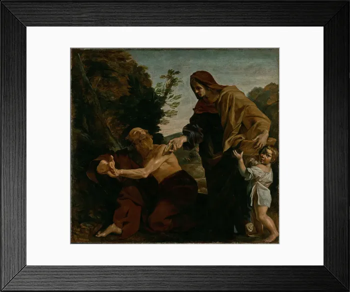 Framed Print : Elijah Receiving Bread from the Widow of Zarephath, 1621-1624. Creator: Giovanni Lanfranco Framed Print : Elijah Receiving Bread from the Widow of Zarephath, 1621-1624. Creator: Giovanni Lanfranco