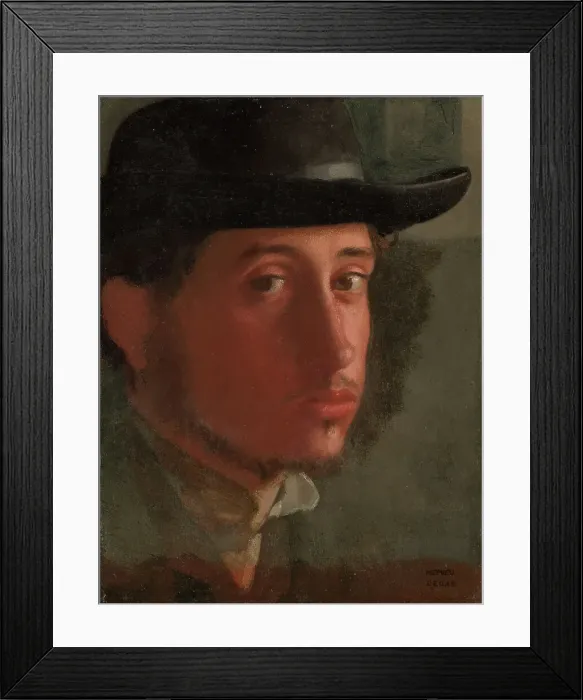 Framed Print : Self-Portrait, about 1857-1858. Creator: Edgar Degas