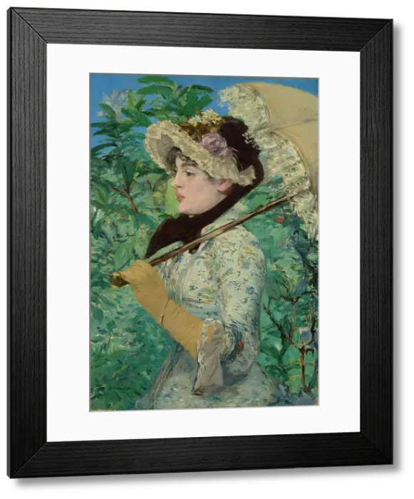 Framed Print : Jeanne (Spring), 1881. Creator: Edouard Manet Framed Print : Jeanne (Spring), 1881. Creator: Edouard Manet